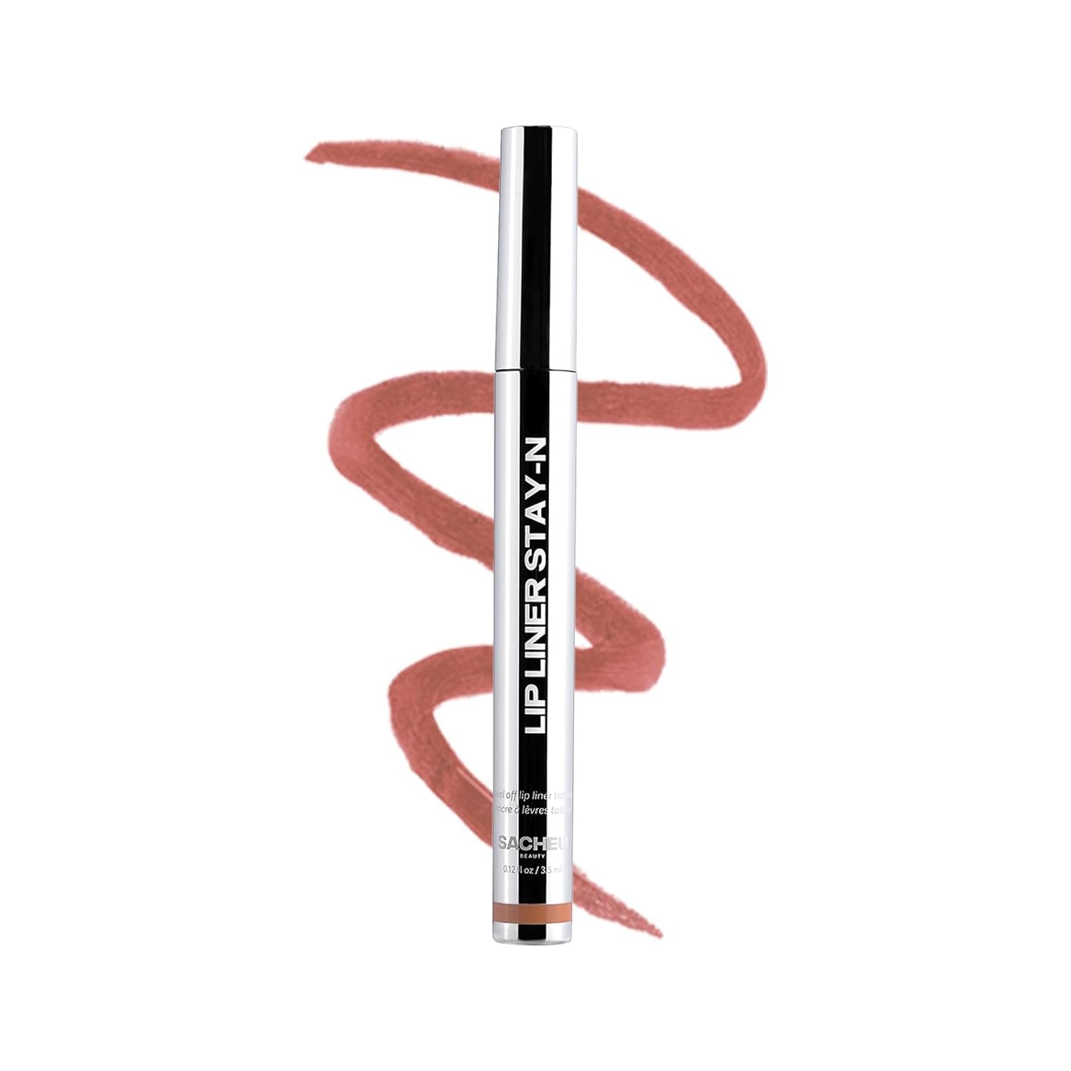 Sacheu Lip Liner STAY-N Peel Off Lip Stain — Long Lasting Matte Lip Tattoo Transfer Proof Lipstain Infused with Hyaluronic Acid & Vitamin E for All Skin Types — Vegan & Cruelty-Free, p-INKED - Image 2