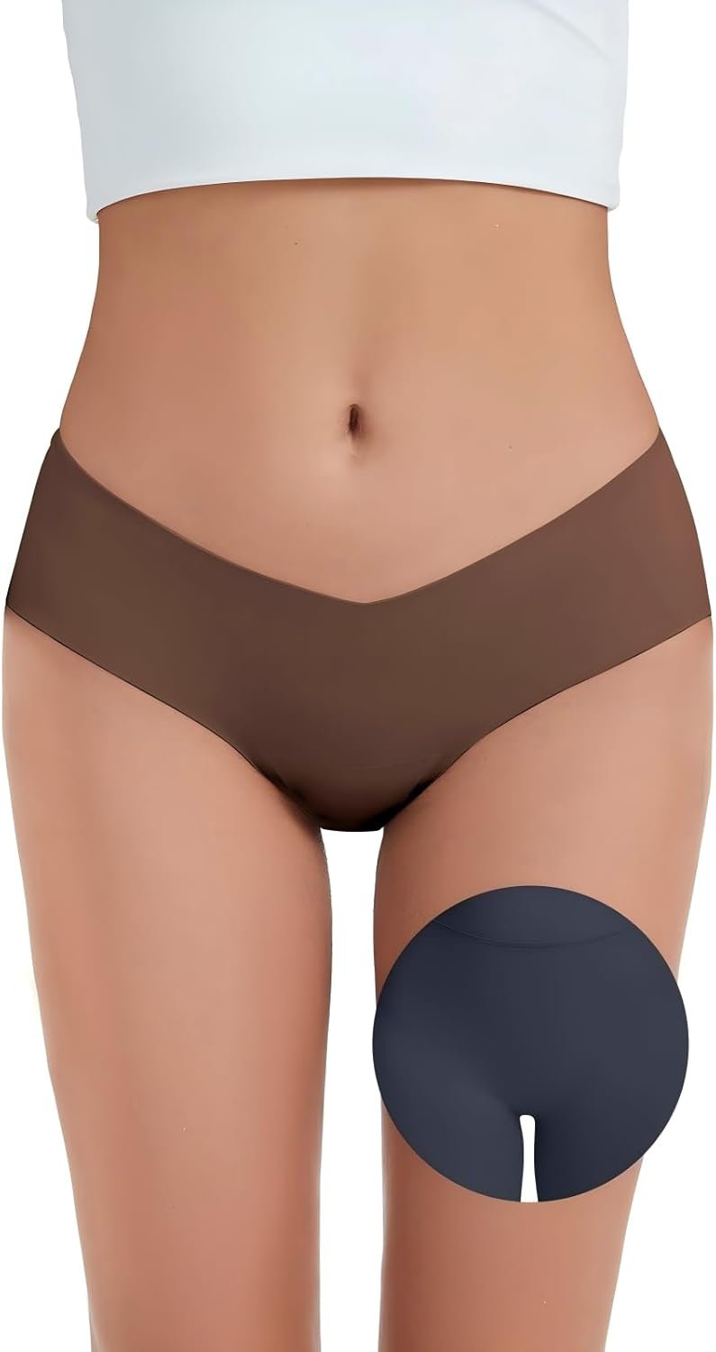 Seamless Concealer Underwear V Waisted Invisible Proof Bikini Panties No Show Briefs for Women - Image 2