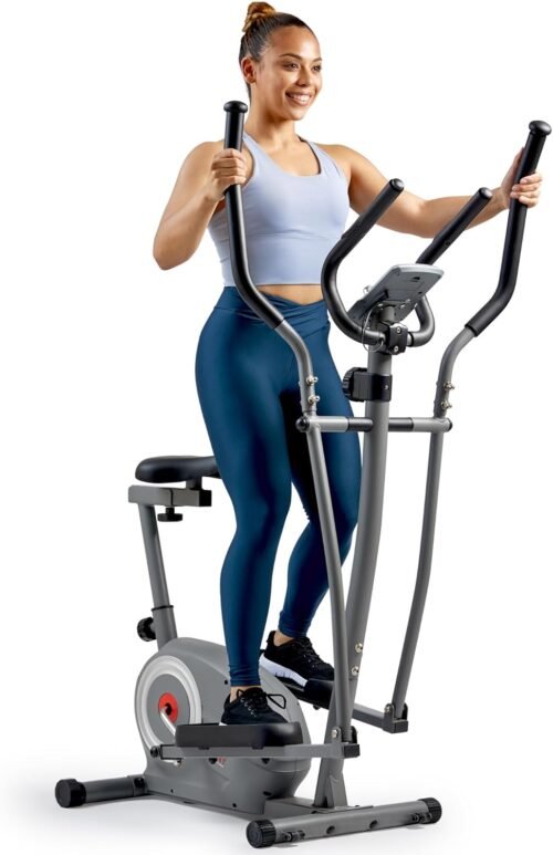 Sunny Health & Fitness Essential Smart 2-in-1 Cross Trainer Elliptical Bike, Magnetic Training Machine for Adult/Seniors Home Gym Cardio Exercises, Free SunnyFit App Bluetooth Connection - SF-E322004 - Image 2