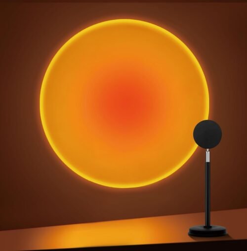 Sunset Lamp Projector,180 Degree Rotation Sun Projection Light Led Night Light Floor Lamp with USB Port,Sunset Lamps for Photography Party Bedroom Decor,Christmas Gifts for Women - Image 2