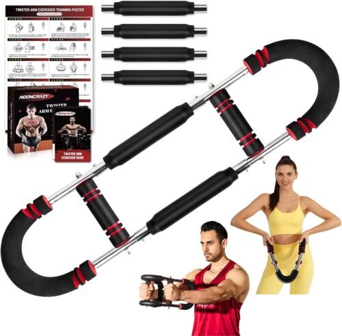 Twister Arm Trainer, Adjustable Twister Arm Chest Exerciser with 4 Spring & Training Poster for Men & Women, Detachable Power Twister Home Fitness Equipment for Enhancing Upper Body Muscle - Image 2