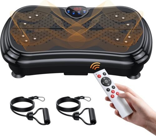 Vibration Plate Exercise Machine Weight Loss, Full Body Vibration Plate for Lymphatic Drainage, 180 Adjustable Speeds Vibrating Plate 400 Lbs Capacity Fitness Platform for Women Men - Image 2