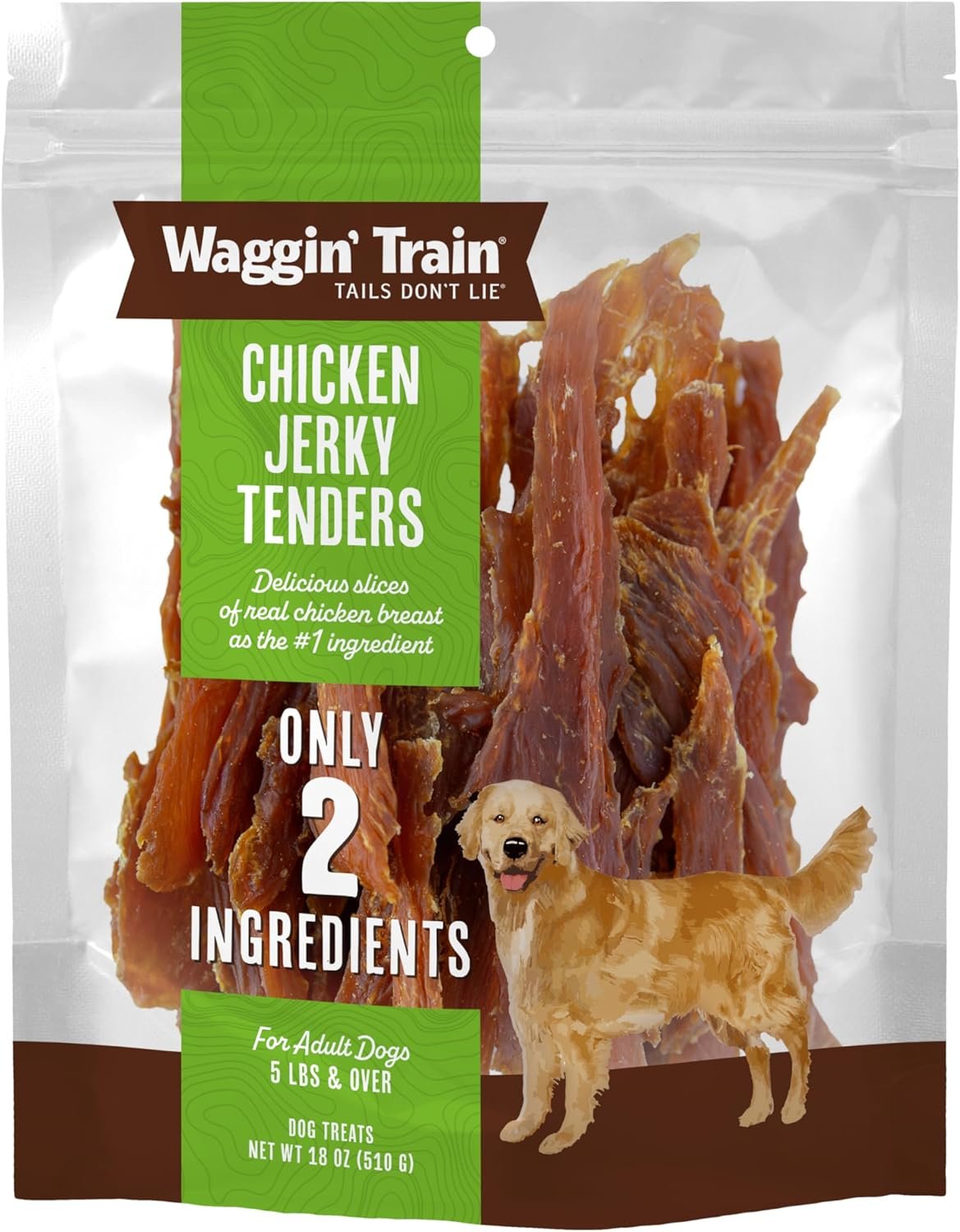 Waggin' Train Limited Ingredient, Grain Free Dog Treat; Chicken Jerky Tenders - 18 oz. Pouch - Image 2