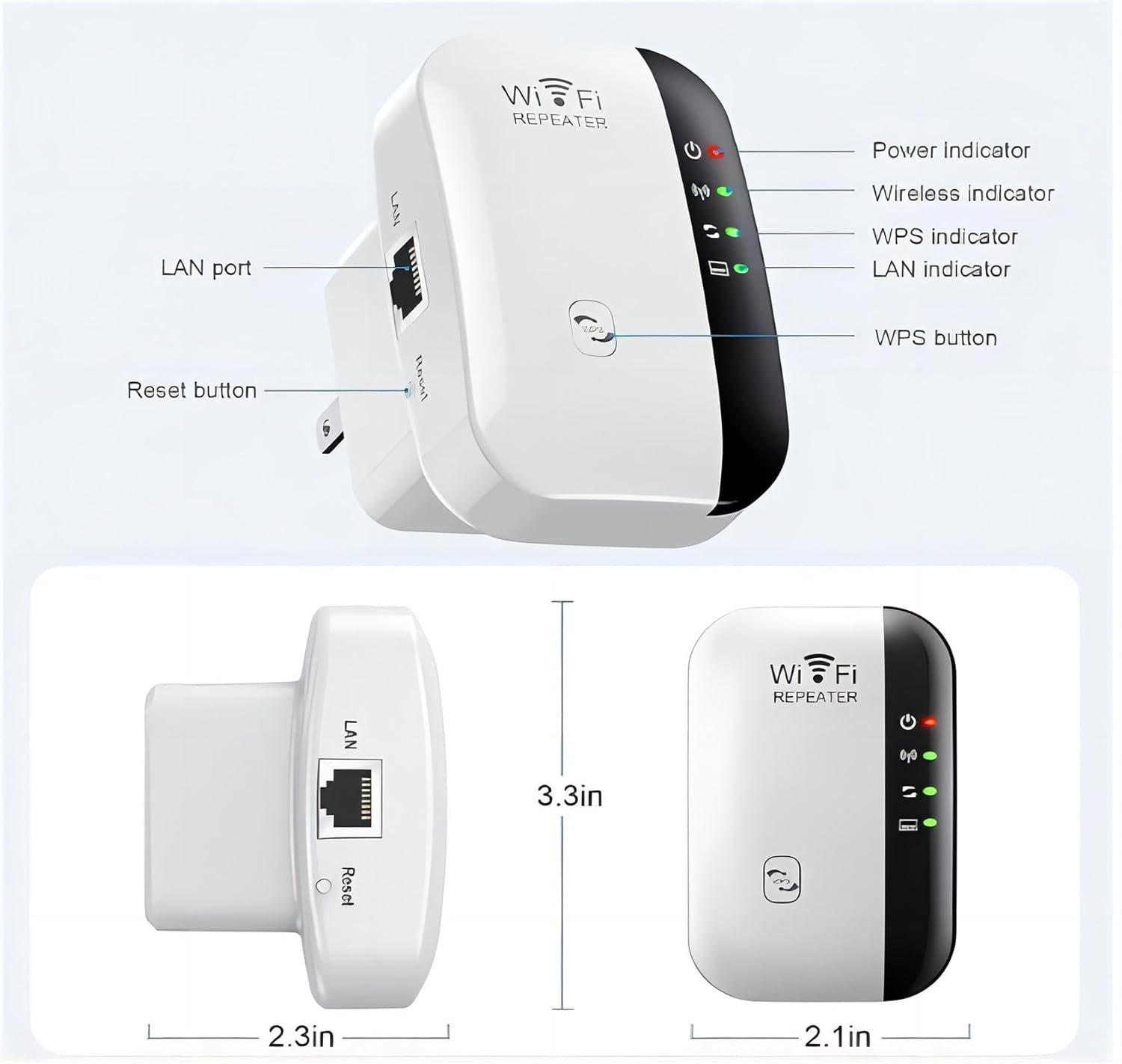 WiFi Extender, WiFi Extenders Signal Booster for Home Up to 5000 sq.ft and 50 Devices, WiFi Range Extender, Wireless Repeater, Long Range Amplifier with Ethernet Port, 1-Tap Setup, Alexa Compatible - Image 2