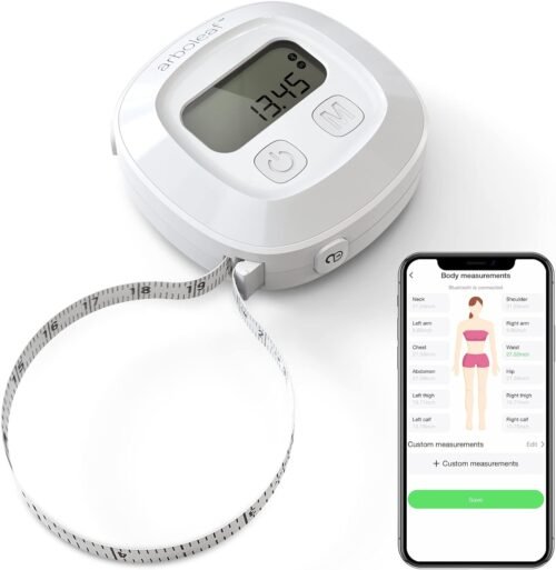 arboleaf Digital Body Tape Measure, 60in Body Measuring Tape, Bluetooth Measuring Tape for Body Measurements with App, Body Fat Measurement Device for Weight Loss, Locking, Retractable - Image 2